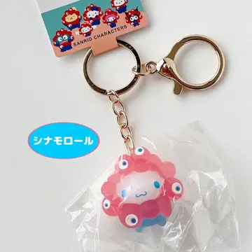 산리오 미야쿠미야쿠 클리어 컬러 키링 시나모롤