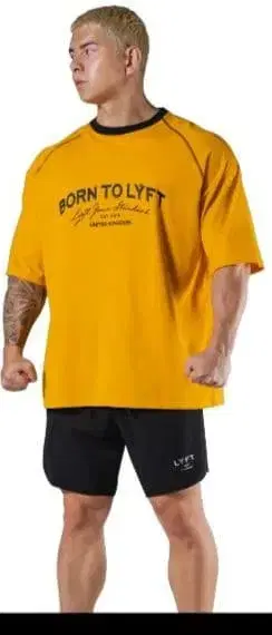 LYFT 오버 사이즈 티셔츠 M 사이즈 노랑 cronos veatm