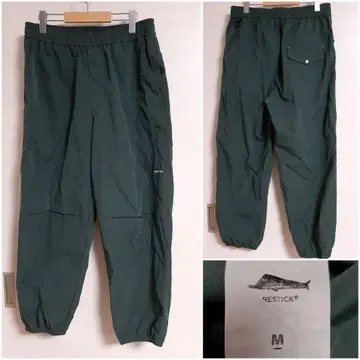 restick 그린 허리밴딩 나일론 팬츠 입체 M