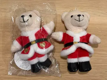 타카시마야 봉제 인형 마스코트 곰 인형 2체 세트 크리스마스 2018