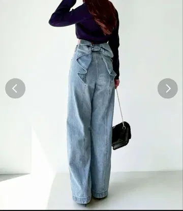 리젝시 백리본 데님 팬츠