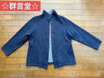 [ 새상품급 ] 군언당 다크 블루 긴팔 셔츠 스트라이프 안감