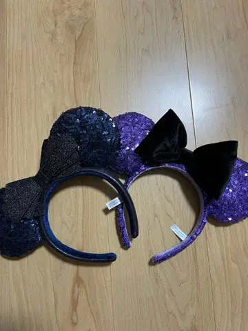 미니 머리띠 블랙 퍼플 디즈니