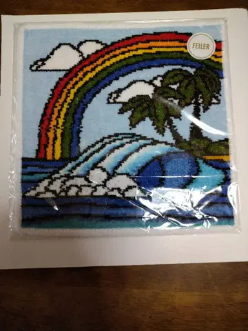 FEILER 페이러 손수건 헤더브라운 레인보우데이 새상품