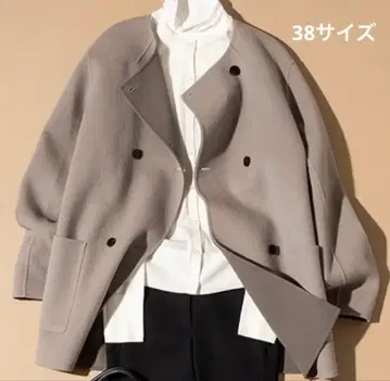 띠어리 럭스 더블 페이스 숏코트 38