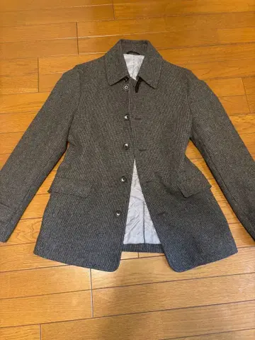 SHIPS 그레이 울 혼방 숏코트