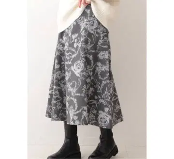 IENA 이에나 카스레 자카드 플레어 스커트 사이즈 40 L