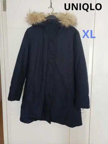 새상품급 유니클로 울트라 웜 다운 코트 네이비 XL