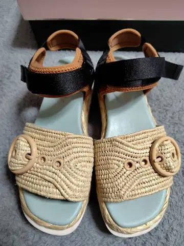 케이트 스페이드 뉴욕 샌들 에스파드리유 통굽 사이즈 7 24cm