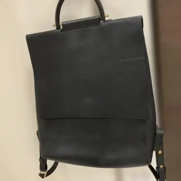 BUILDING BLOCK 블랙 가죽 백팩