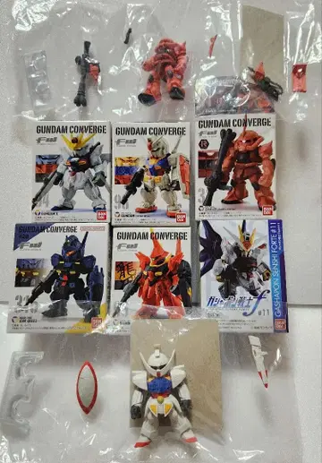 미개봉 건담 컨버전스 시리즈 6체와 가챠폰 전사 f 1체의 총 7체 세트