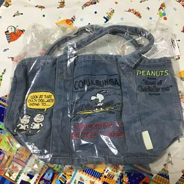 루토트 스누피 데님 토트백 서프