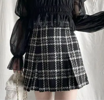 체크 미니 스커트 evelyn AnMILLE OLIVEdesOLIVE