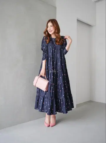 최종 가격 오블리 데님 하트 자수 티어드 원피스 1 사이즈 완판