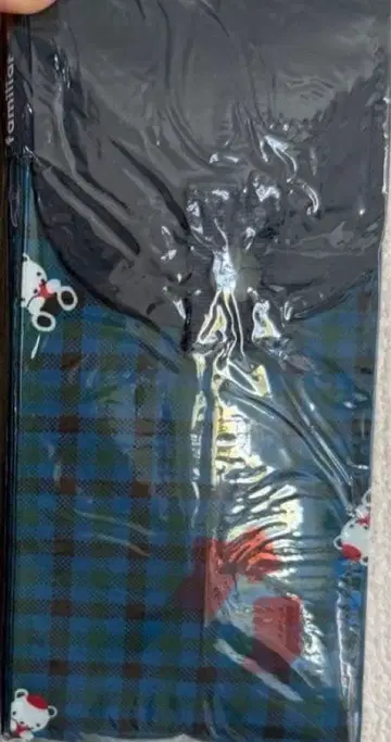 [ 미사용 새상품 ] 파밀리아 슈파트 블루 계열 체크 ( M )