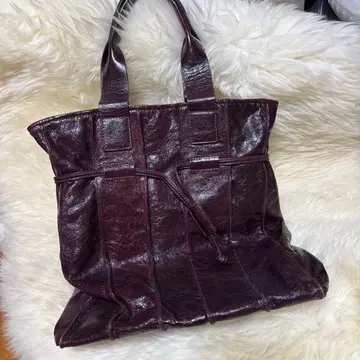 Leilian 레리안 버건디 토트백 천연 가죽