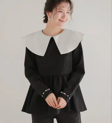 fitmore 빅 칼라 사다리 펄 슬리브 상의