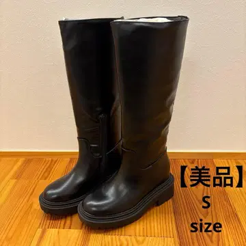 [ 새상품급 ] 롱 부츠 S 사이즈 통굽 블랙 여성용