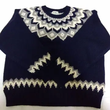 80~90년대 L.L.Bean 노르딕 무늬 스웨터 L 사이즈