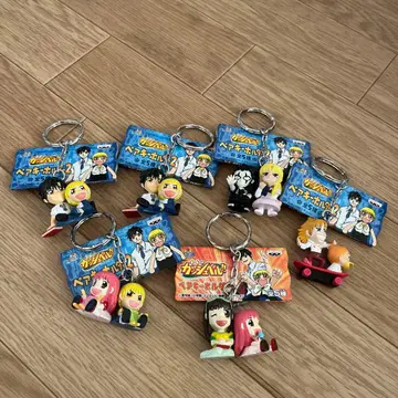 골드 컬러 갓슈벨 키링 6개