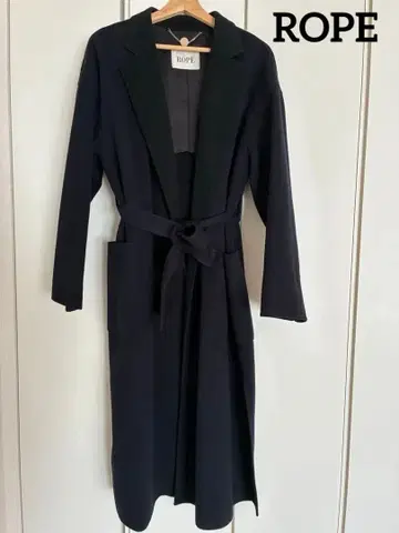 [새상품급] ROPE 네이비 울 롱 코트