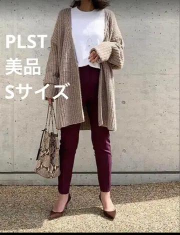 새상품급 PLST 플라스테 웜 리저브 스틱 팬츠 S 보르도 와인