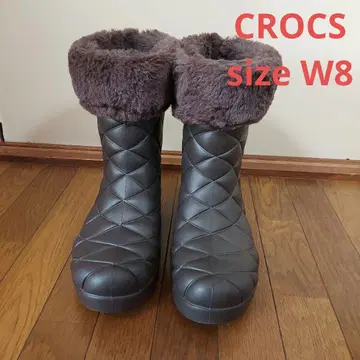 CROCS 브라운 부츠 W8