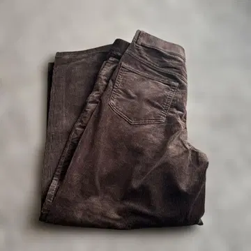 유니클로 코듀로이 커브 팬츠 브라운