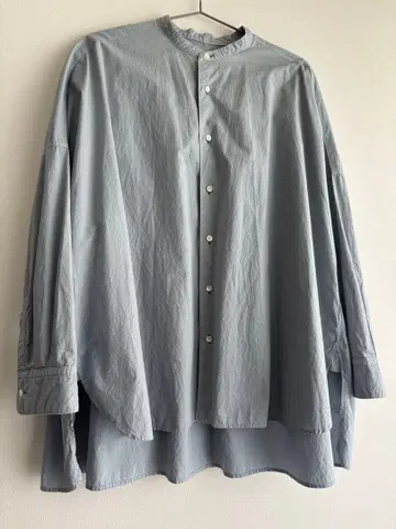 yuni 간사이 별주색 캐치 와셔 와이드 블라우스