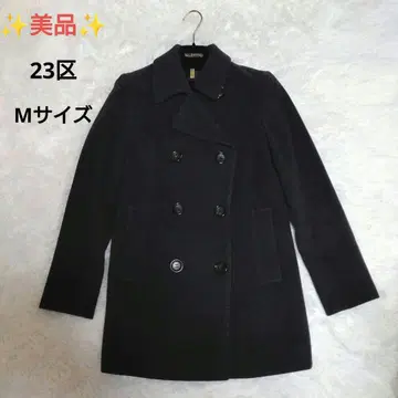 새상품급 23구 캐시미어 혼방 더블 체스터 코트 블랙 38