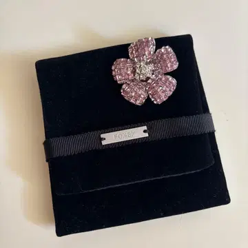 FOXEY 꽃 브로치 핑크 폭시 케이스 포함 꽃 브로치