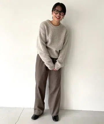 CANALJEAN RCW * 코튼 드로우 스트링 스트레이트 팬츠