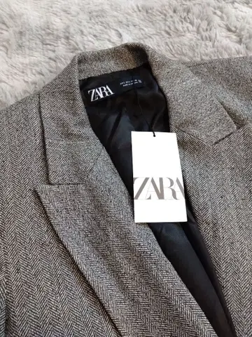 ZARA 헤링본 무늬 테일러드 자켓 L 사이즈