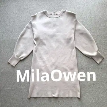 Mila Owen 베이지 긴팔 니트 원피스