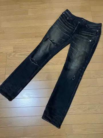 라운지 리자드 데미지 가공 빈티지 가공 스트레이트 데님 사이즈 4