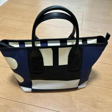 발리 토트백 네이비/화이트