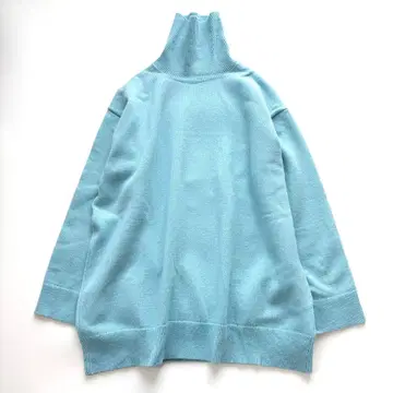 새상품급 갤러리 바이 파인 울 라이트 터틀넥 라이트 블루