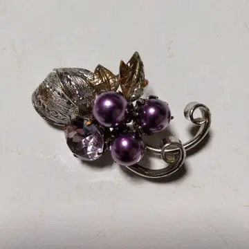 빈티지 브로치 보라색