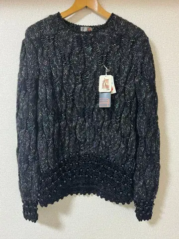 MISSONI 핸드 니트 비즈 장식 멀티 컬러 니트 일본제