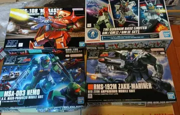 건담 프라모델 묶음 판매 짐 세트+마라사이+자쿠 마리너+네모 개봉품