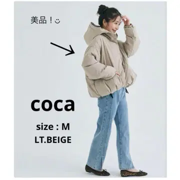 coca | 코카 충전솜 밑단 볼륨 블루종 M 라이트 베이지