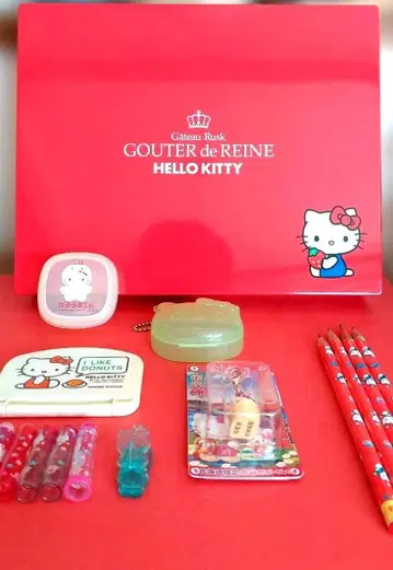 중고품 [ HELLO KITTY ] 키티 버라이어티 세트 캔 문구 외
