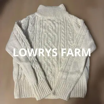 LOWRYS FARM 케이블 짜임 터틀넥 스웨터 M