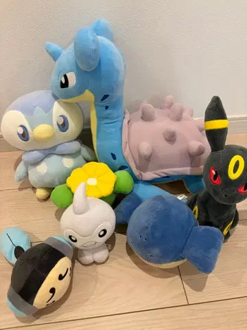 포켓몬 봉제 인형 세트 라프라스 팽도리 블래키 외 7종 세트