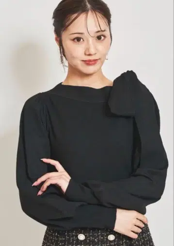 31 Sons de mode 어깨 리본 아지메 넥 2WAY 니트