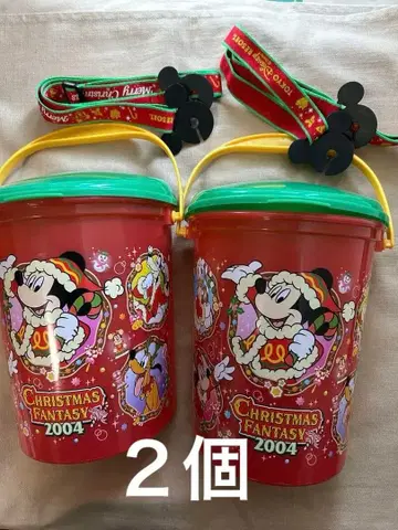 도쿄 디즈니랜드 크리스마스 판타지 2004 버킷 2개 세트
