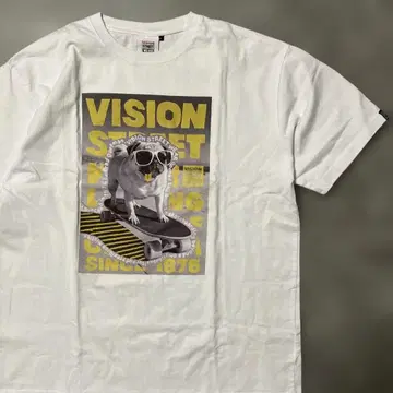 VISION STREET WEAR 퍼그 프린트 반팔 T셔츠