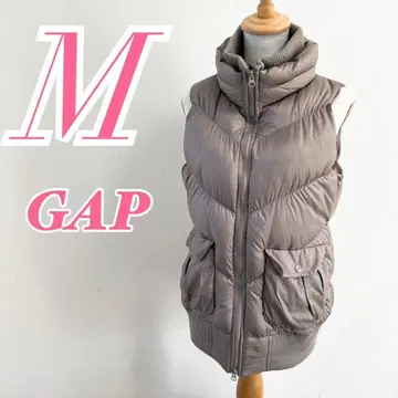 GAP 갭 M 핑크 그레이 다운 베스트 퀼팅 아우터