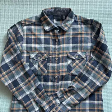 라푸마 체크 무늬 셔츠 긴팔 여성용 L 아웃도어