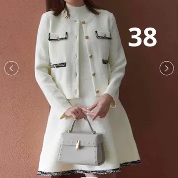 셀포드 트리밍 미니 니트 원피스